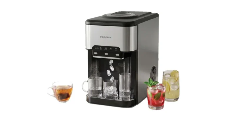 Porodo Lifestyle Hailo 3-in-1 Ice & Water Dispenser Hot & Cold Water Dispenser With Ice Maker - Black