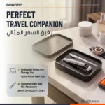 Porodo Lifestyle Hona Ergonomic Nail Clipper with Nail File & Carrying Box - Grey