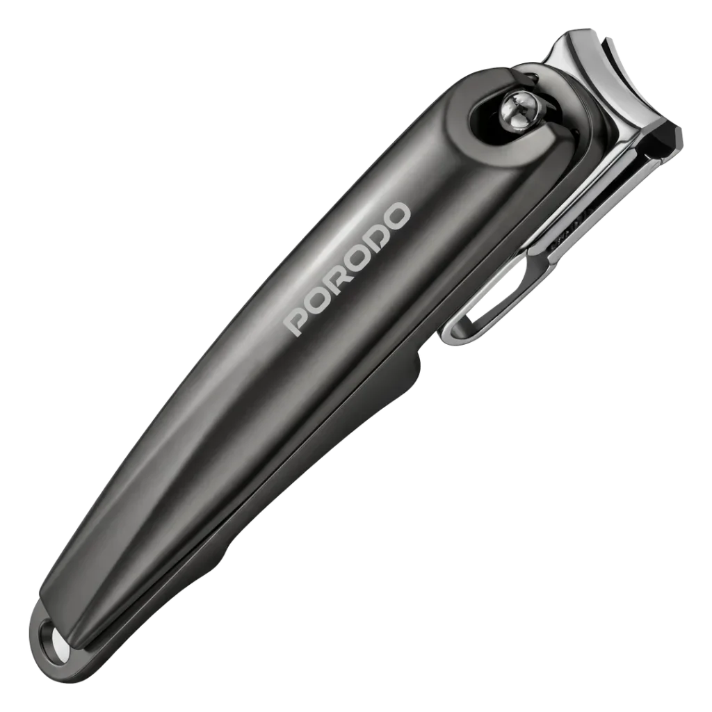 Porodo Lifestyle Hona Ergonomic Nail Clipper with Nail File & Carrying Box - Grey