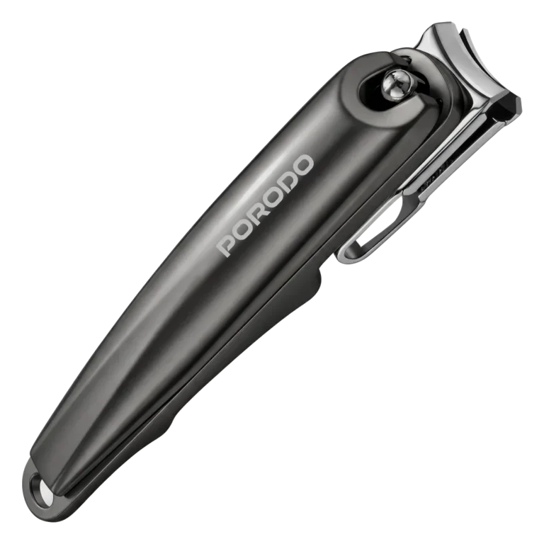 Porodo Lifestyle Hona Ergonomic Nail Clipper with Nail File & Carrying Box - Grey