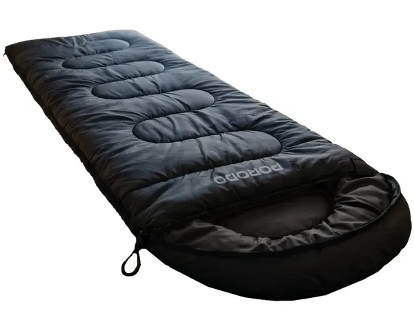 Porodo Lifestyle Lightweight Sleeping Bag With Storage Pouch - Black