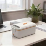 Porodo Lifestyle Lite Lunch Electric Heated Lunch Box with Temperature Retention - White & Orange