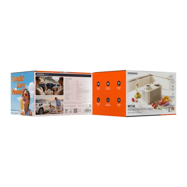 Porodo Lifestyle Nectar Portable Mini Popsicle Maker with Rapid Cooling Technology- Beige