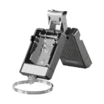 Porodo Lifestyle Neta Pocket - Size Nail Clipper with Keychain Ring - Grey