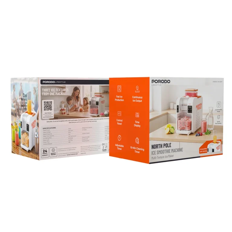 Porodo Lifestyle North Pole Ice Smoothie Machine - White / Orange