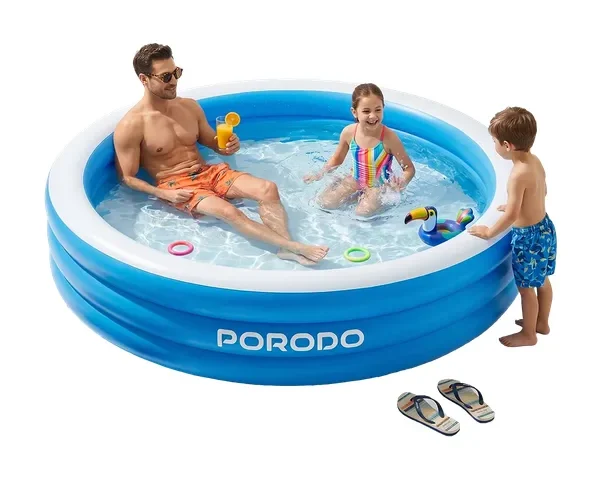 Porodo Lifestyle Propre Family Inflatable Swimming Pool - Blue