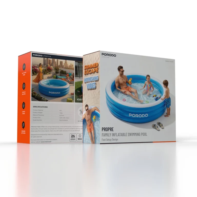 Porodo Lifestyle Propre Family Inflatable Swimming Pool - Blue