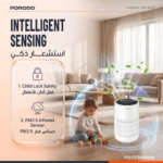 Porodo Lifestyle Purea Prime Smart Air Purifier with 3-Layer H13 HEPA Filter - White