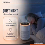 Porodo Lifestyle Purea Prime Smart Air Purifier with 3-Layer H13 HEPA Filter - White