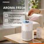 Porodo Lifestyle Purea Smart Air Purifier with 3-Layer H13 HEPA Filter - White