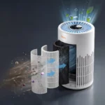 Porodo Lifestyle Purea Smart Air Purifier with 3-Layer H13 HEPA Filter - White