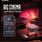 Porodo Lifestyle Raya Smart Android Projector with Wireless Screen Mirroring - White