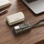 Porodo Linken 6-in-1 Multi-Connector Cable Kit With 60W USB-C to USB-C Cable- Beige