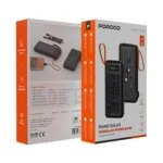 Porodo Piano Solar Power Bank with Integrated Cables