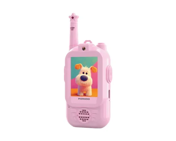 Porodo Piko Piko Rechargeable Video Walkie-Talkie - Pink & Blue