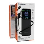 Porodo Polo X 20000mAh Power Bank with Built-In Dual USB-C Cables - Black