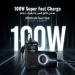 Porodo Polo X 20000mAh Power Bank with Built-In Dual USB-C Cables - Black