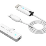 Porodo Portana USB-C to HDMI Display Adapter with 5.8GHz Stable Transmission - White