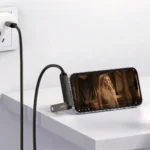 Porodo Siter 60W T-Shaped USB-C to USB-C Cable With Integrated Phone Stand