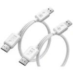 Porodo Skyport Wireless HDMI Transmitter & Receiver with Easy Setup & H.265 Compression - White