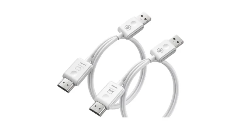 Porodo Skyport Wireless HDMI Transmitter & Receiver with Easy Setup & H.265 Compression - White
