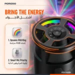 Porodo Soundtec SoLoud Portable 120W Party Speaker - Black