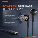 Porodo Soundtec Trace Semi In-Ear Stereo Earphones with Built-In Microphone