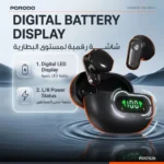 Porodo Soundtec Zephra True Wireless Earbuds with Digital Display