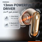 Porodo Soundtec Zephra True Wireless Earbuds with Digital Display