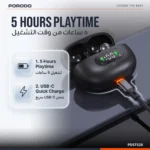 Porodo Soundtec Zephra True Wireless Earbuds with Digital Display