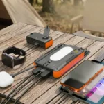 Porodo Sunova 20000mAh Solar Power Bank With Manual Emergency Power Generation - Black