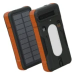 Porodo Sunova 20000mAh Solar Power Bank With Manual Emergency Power Generation - Black