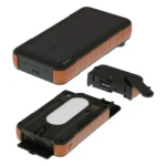Porodo Sunova 20000mAh Solar Power Bank With Manual Emergency Power Generation - Black