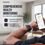 Porodo TrackFit Neo Smart Health Tracking Band with Comprehensive Health Monitoring - Black