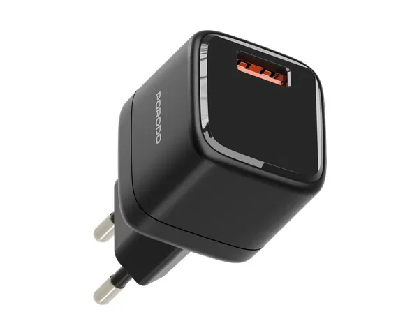 Porodo Viktor 18W USB-A Wall Charger with EU Standard Plug Type