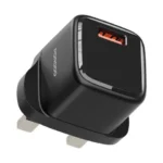 Porodo Viktor Series 18W USB-A Wall Charger with UK Standard Plug Type - Black