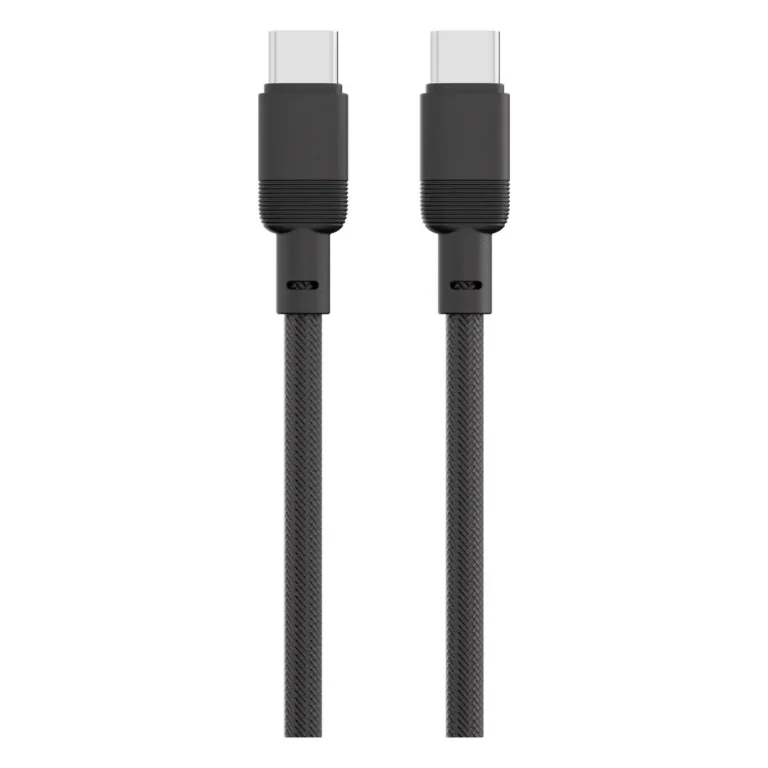 Porodo Viktor Series 25W Dual Port Wall Charger with USB-C to USB-C Cable & UK Plug - Black