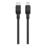 Porodo Viktor Series Dual Port Wall Charger with USB-C to Lightning Cable & UK Plug - Black