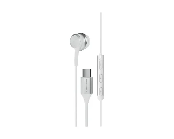 Powerology Lace Mono High-Fidelity Mono Earphones - White