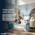 Powerology Mira Elite Smart Air Purifier With PM2.5 Air Quality Sensor - White