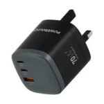 Powerology Mondial 70W GaN III Universal Travel Charger - Black