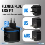 Powerology Mondial 70W GaN III Universal Travel Charger - Black