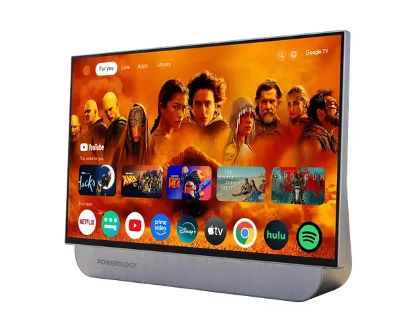 Powerology Paramount Portable Touchscreen Smart Monitor - Beige