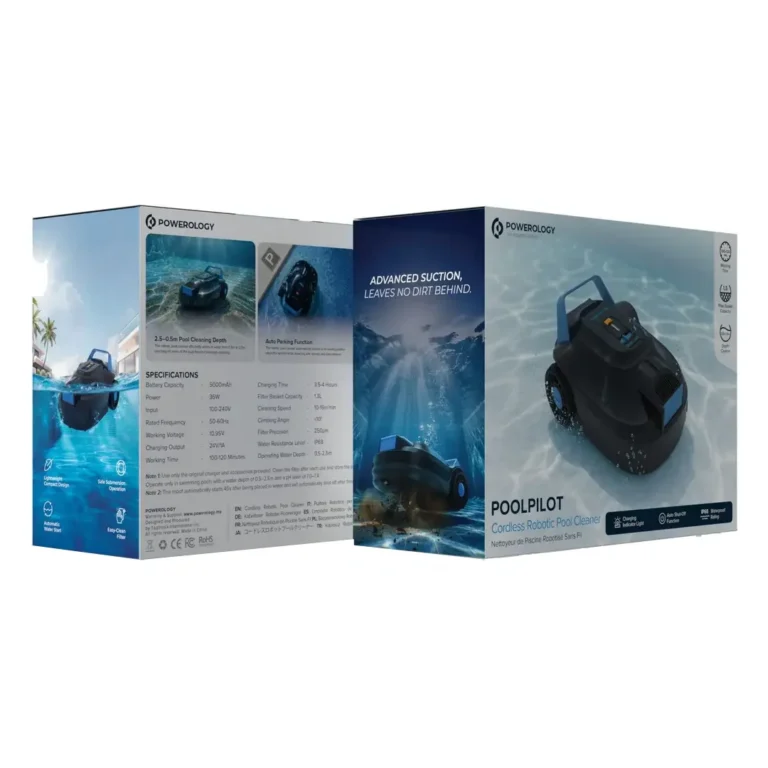 Powerology Pool Pilot Cordless Robotic Pool Cleaner - Black