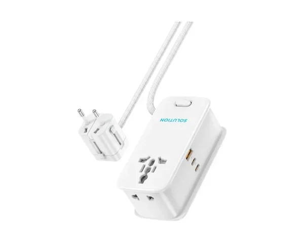 Powerology Solution 30W gaN Universal Multi-Port Charger – White