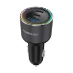 Powerology Élan 240W Dual USB-C & USB-A Car Charger – Grey